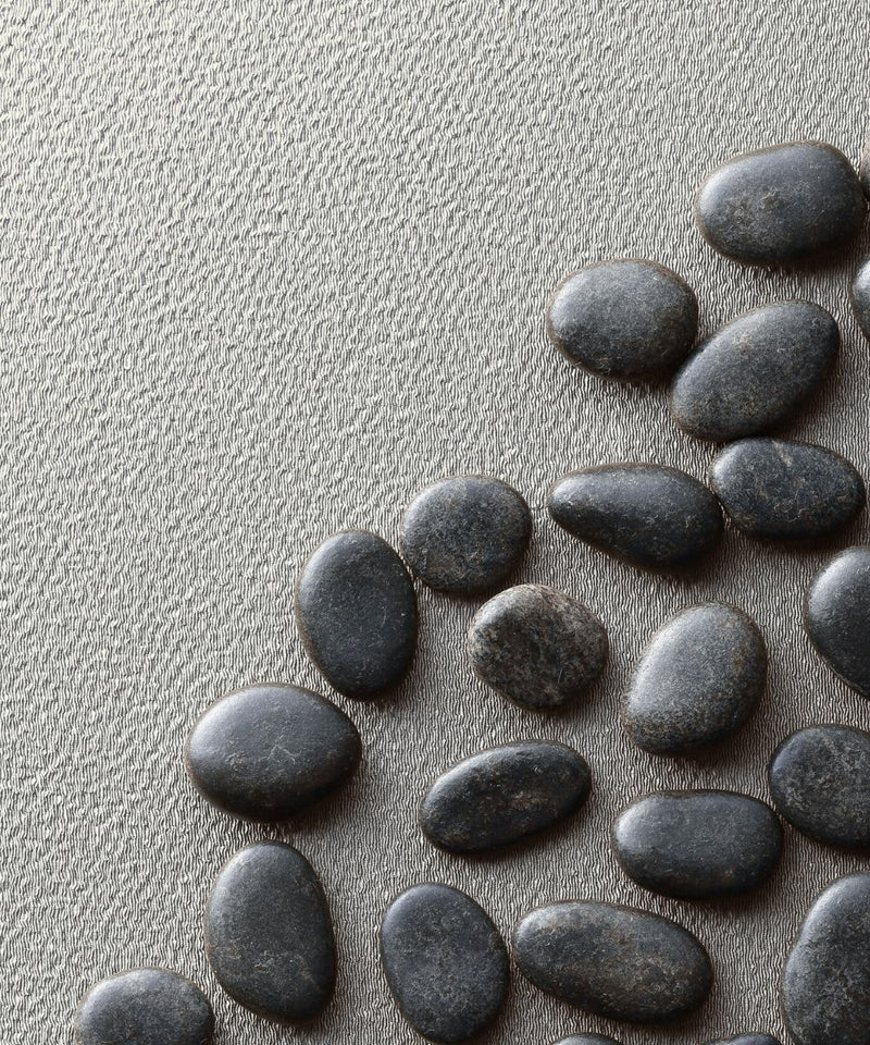 Black pebbel stone polished